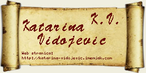 Katarina Vidojević vizit kartica